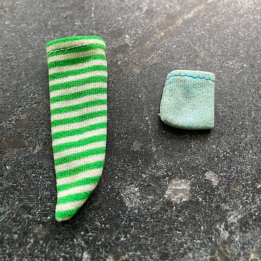 2/$10 - Strawberry Shortcake Doll Socks -
1 green- white striped & 1 aqua blue
